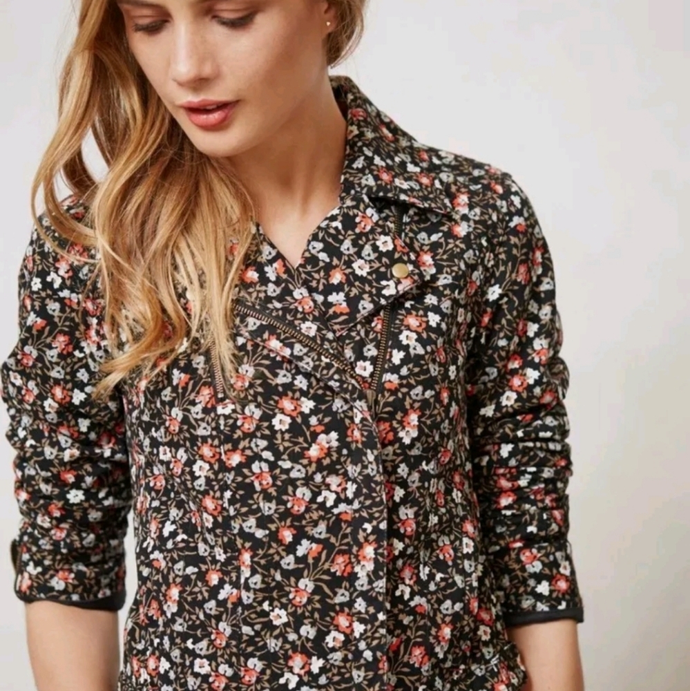 Anthropologie Hei Hei Tinsley Moto jacket floral 8